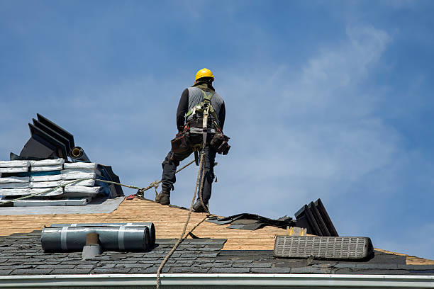 Professional Roofing technician working in Dover, NH
